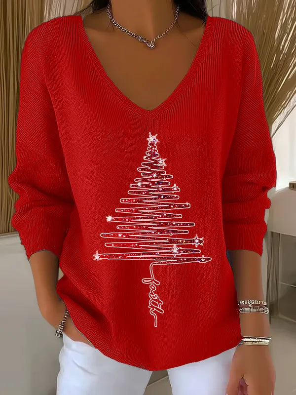 Olivia Mae™ | Elegant Christmas Knit Top